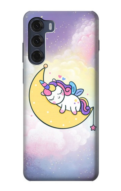 S3485 Cute Unicorn Sleep Case For Motorola Moto G200 5G
