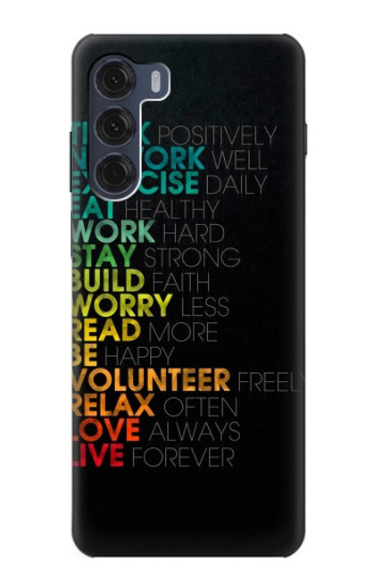 S3523 Think Positive Words Quotes Case For Motorola Moto G200 5G