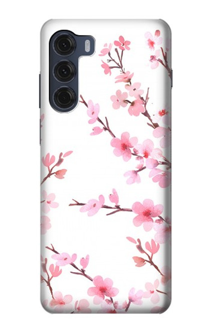 S3707 Pink Cherry Blossom Spring Flower Case For Motorola Moto G200 5G