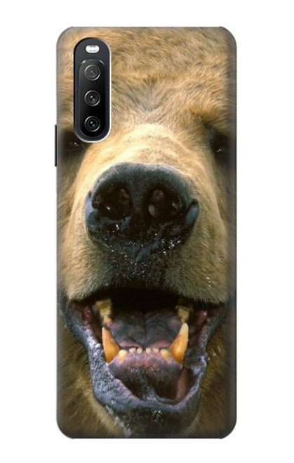 S0840 Grizzly Bear Face Case For Sony Xperia 10 III Lite