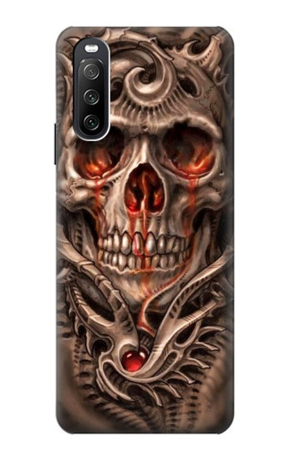 S1675 Skull Blood Tattoo Case For Sony Xperia 10 III Lite