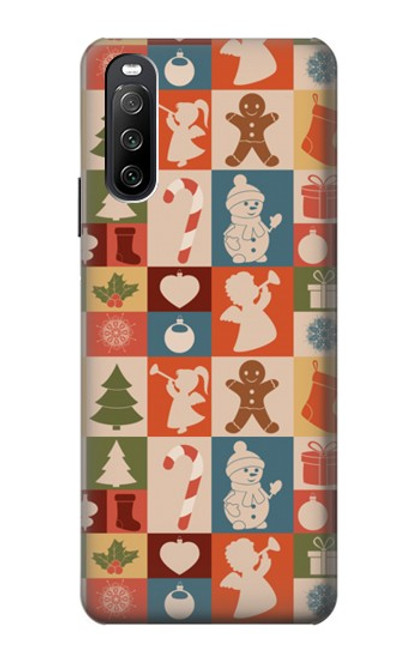 S2854 Cute Xmas Pattern Case For Sony Xperia 10 III Lite