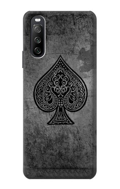 S3446 Black Ace Spade Case For Sony Xperia 10 III Lite