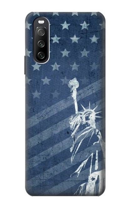 S3450 US Flag Liberty Statue Case For Sony Xperia 10 III Lite