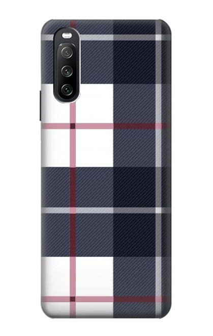 S3452 Plaid Fabric Pattern Case For Sony Xperia 10 III Lite
