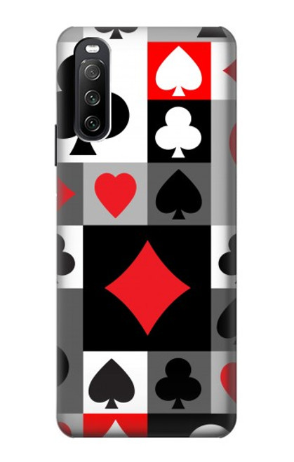 S3463 Poker Card Suit Case For Sony Xperia 10 III Lite
