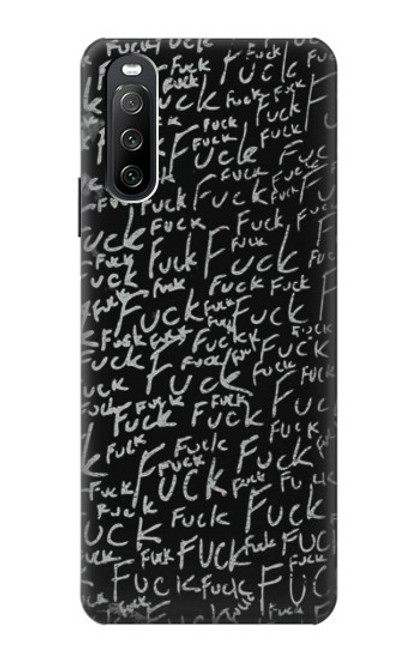 S3478 Funny Words Blackboard Case For Sony Xperia 10 III Lite