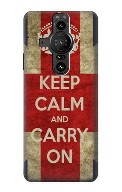 S0674 Keep Calm and Carry On Case For Sony Xperia Pro-I