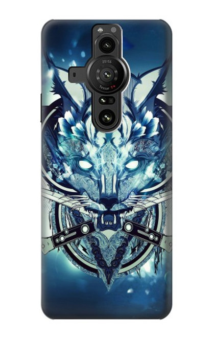 S1135 Wolf with knives Rock Case For Sony Xperia Pro-I