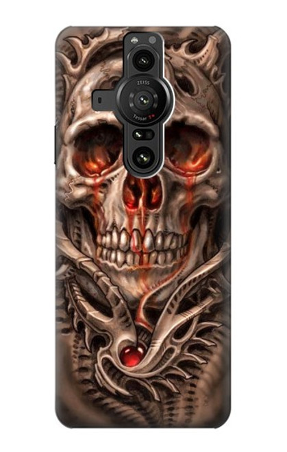 S1675 Skull Blood Tattoo Case For Sony Xperia Pro-I