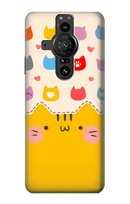 S2442 Cute Cat Cartoon Funny Case For Sony Xperia Pro-I