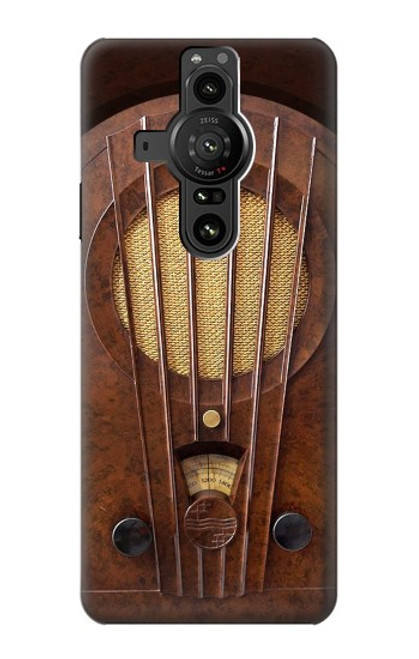 S2655 Vintage Bakelite Deco Radio Case For Sony Xperia Pro-I