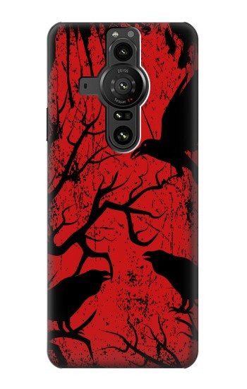 S3325 Crow Black Blood Tree Case For Sony Xperia Pro-I