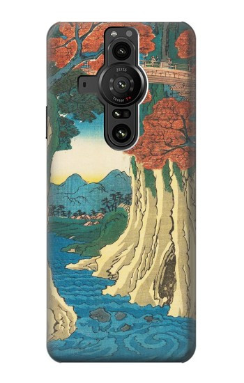 S3348 Utagawa Hiroshige The Monkey Bridge Case For Sony Xperia Pro-I