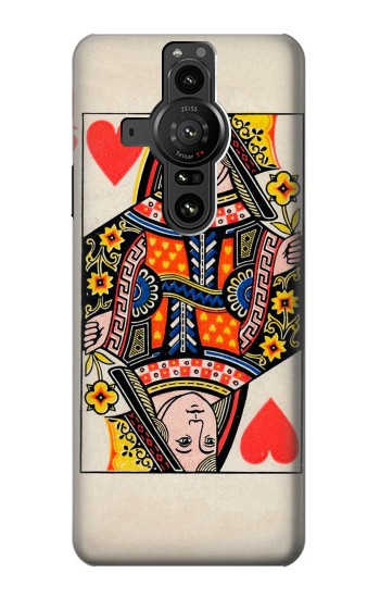 S3429 Queen Hearts Card Case For Sony Xperia Pro-I