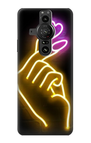 S3512 Cute Mini Heart Neon Graphic Case For Sony Xperia Pro-I