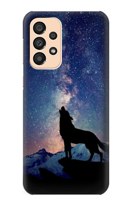 S3555 Wolf Howling Million Star Case For Samsung Galaxy A33 5G