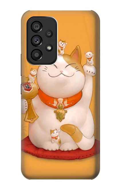 S1217 Maneki Neko Lucky Cat Case For Samsung Galaxy A53 5G