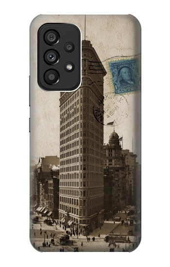 S2832 New York 1903 Flatiron Building Postcard Case For Samsung Galaxy A53 5G