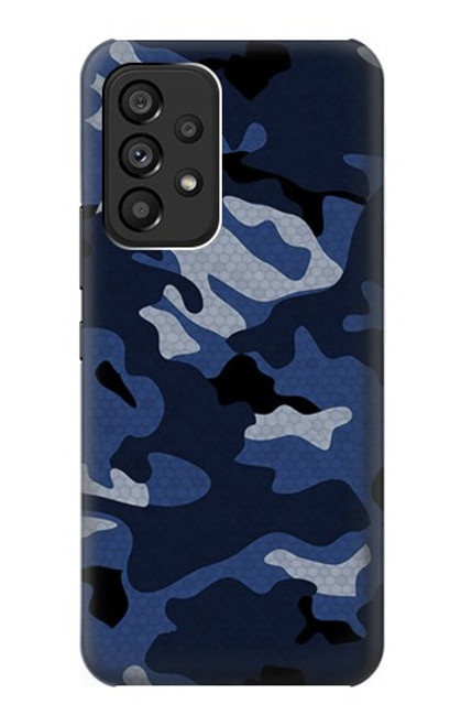 S2959 Navy Blue Camo Camouflage Case For Samsung Galaxy A53 5G