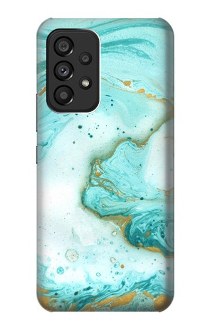 S3399 Green Marble Graphic Print Case For Samsung Galaxy A53 5G