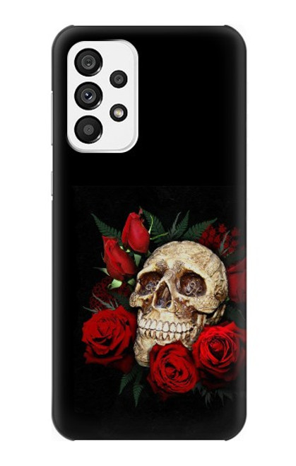 S3753 Dark Gothic Goth Skull Roses Case For Samsung Galaxy A73 5G