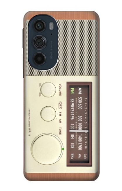 S3165 FM AM Wooden Receiver Graphic Case For Motorola Edge 30 Pro