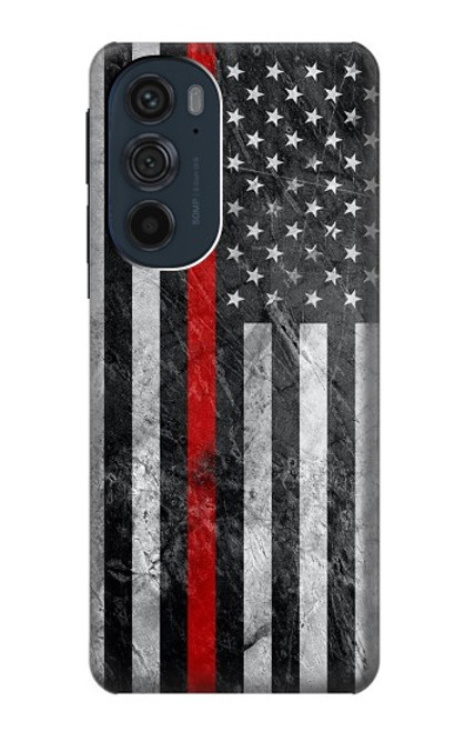 S3687 Firefighter Thin Red Line American Flag Case For Motorola Edge 30 Pro