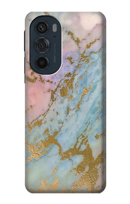 S3717 Rose Gold Blue Pastel Marble Graphic Printed Case For Motorola Edge 30 Pro