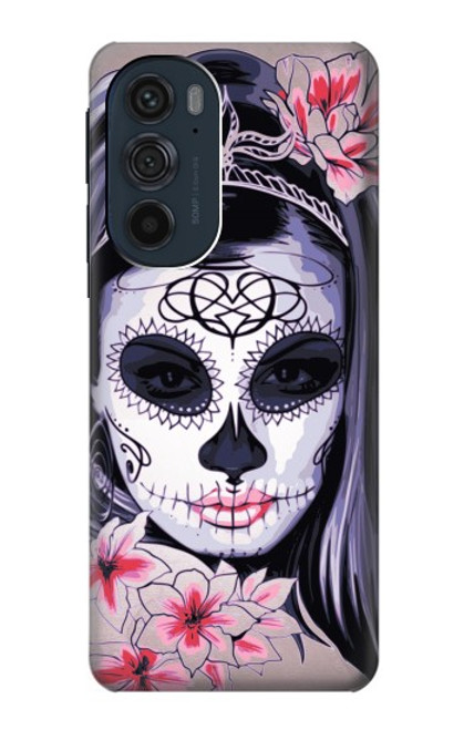 S3821 Sugar Skull Steam Punk Girl Gothic Case For Motorola Edge 30 Pro