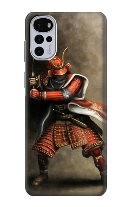 S0796 Japan Red Samurai Case For Motorola Moto G22
