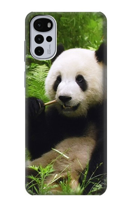 S1073 Panda Enjoy Eating Case For Motorola Moto G22