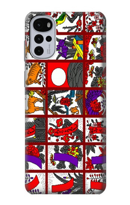 S1923 Hanafuda Japanese Flower Card Case For Motorola Moto G22