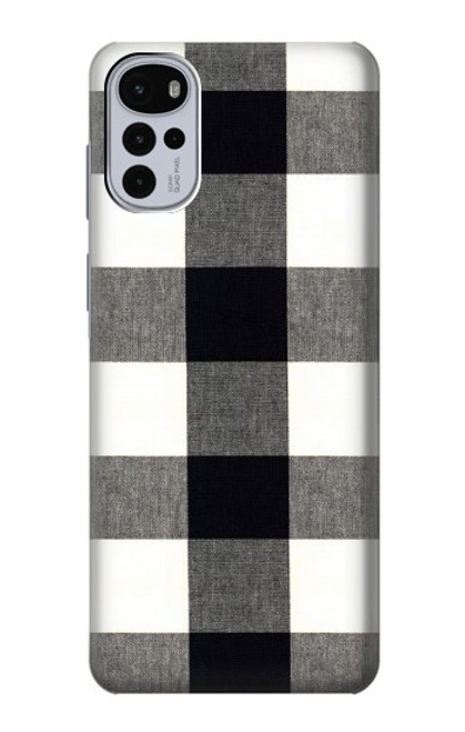 S2842 Black and White Buffalo Check Pattern Case For Motorola Moto G22