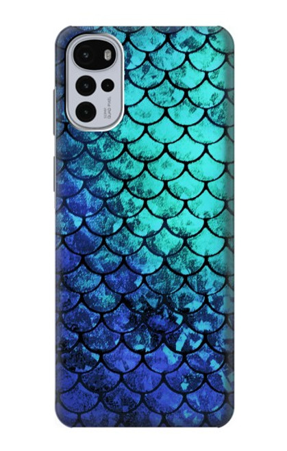S3047 Green Mermaid Fish Scale Case For Motorola Moto G22