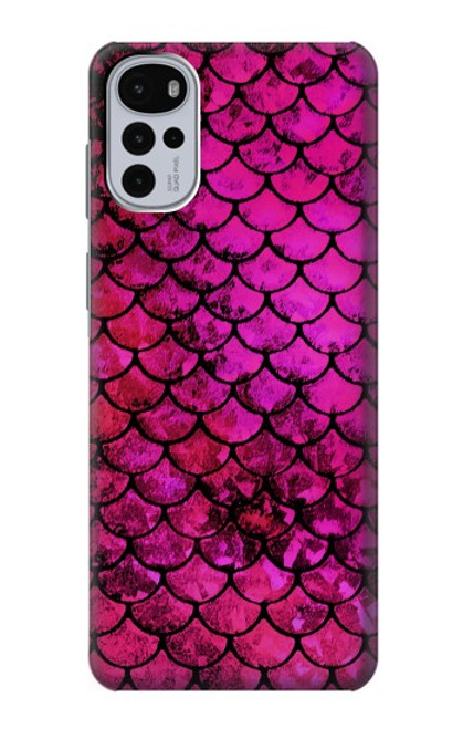 S3051 Pink Mermaid Fish Scale Case For Motorola Moto G22