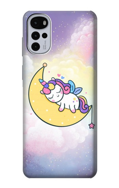 S3485 Cute Unicorn Sleep Case For Motorola Moto G22