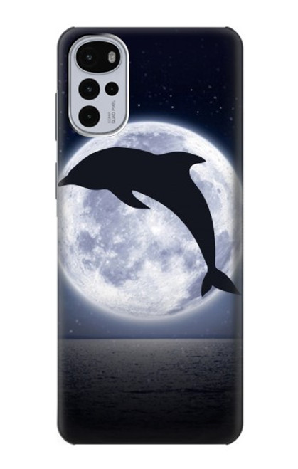 S3510 Dolphin Moon Night Case For Motorola Moto G22