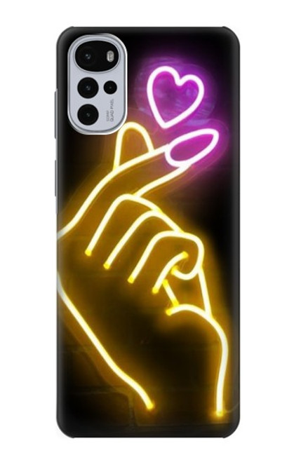 S3512 Cute Mini Heart Neon Graphic Case For Motorola Moto G22