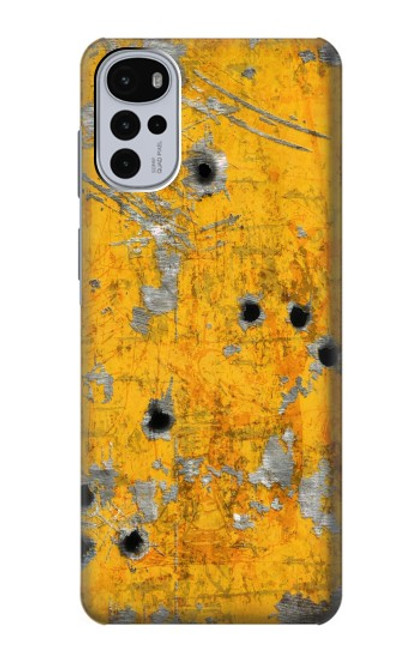 S3528 Bullet Rusting Yellow Metal Case For Motorola Moto G22