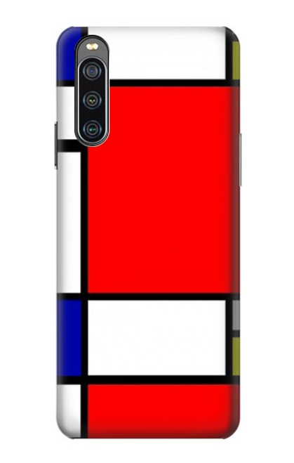 S0157 Composition Red Blue Yellow Case For Sony Xperia 10 IV