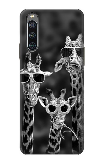 S2327 Giraffes With Sunglasses Case For Sony Xperia 10 IV