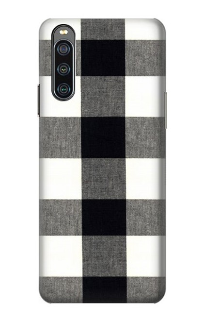 S2842 Black and White Buffalo Check Pattern Case For Sony Xperia 10 IV
