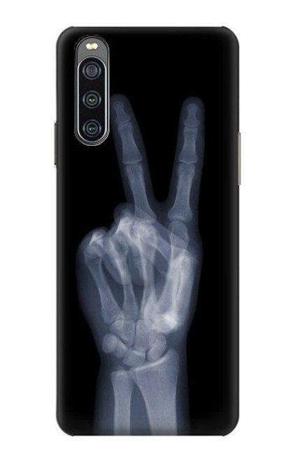 S3101 X-ray Peace Sign Fingers Case For Sony Xperia 10 IV
