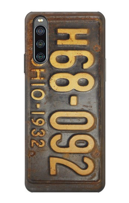 S3228 Vintage Car License Plate Case For Sony Xperia 10 IV