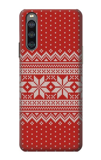 S3384 Winter Seamless Knitting Pattern Case For Sony Xperia 10 IV