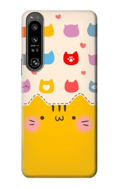 S2442 Cute Cat Cartoon Funny Case For Sony Xperia 1 IV