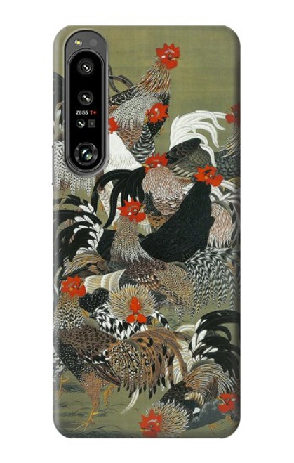 S2699 Ito Jakuchu Rooster Case For Sony Xperia 1 IV