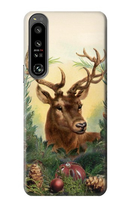 S2841 Vintage Reindeer Christmas Case For Sony Xperia 1 IV