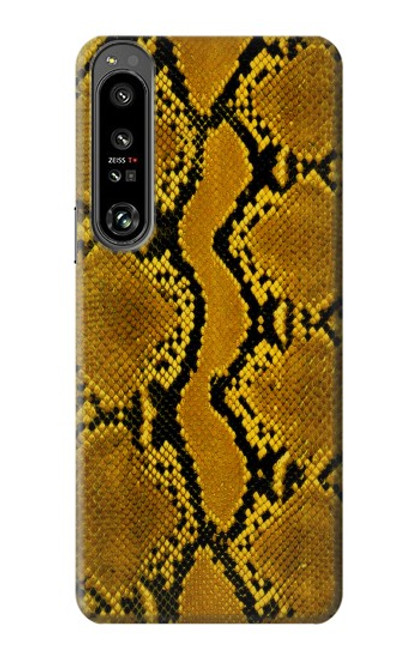 S3365 Yellow Python Skin Graphic Print Case For Sony Xperia 1 IV